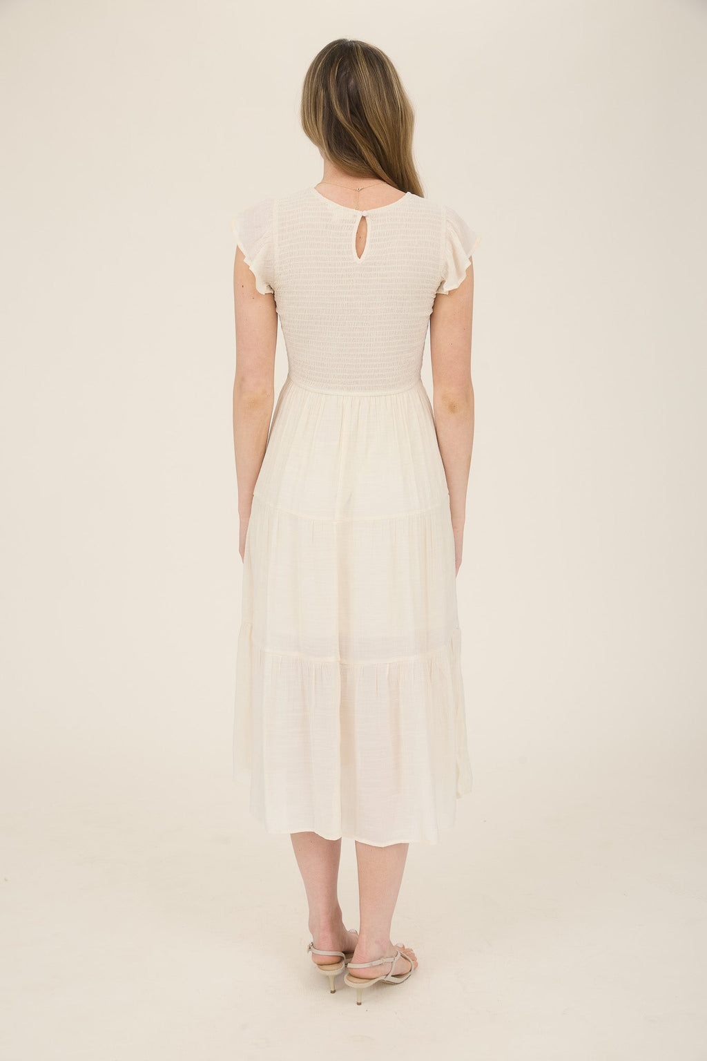 Smocked Tiered Midi Dress