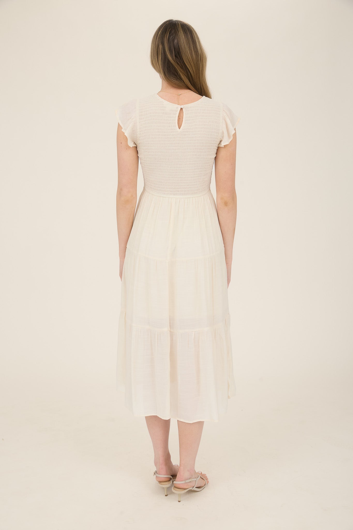 Smocked Tiered Midi Dress