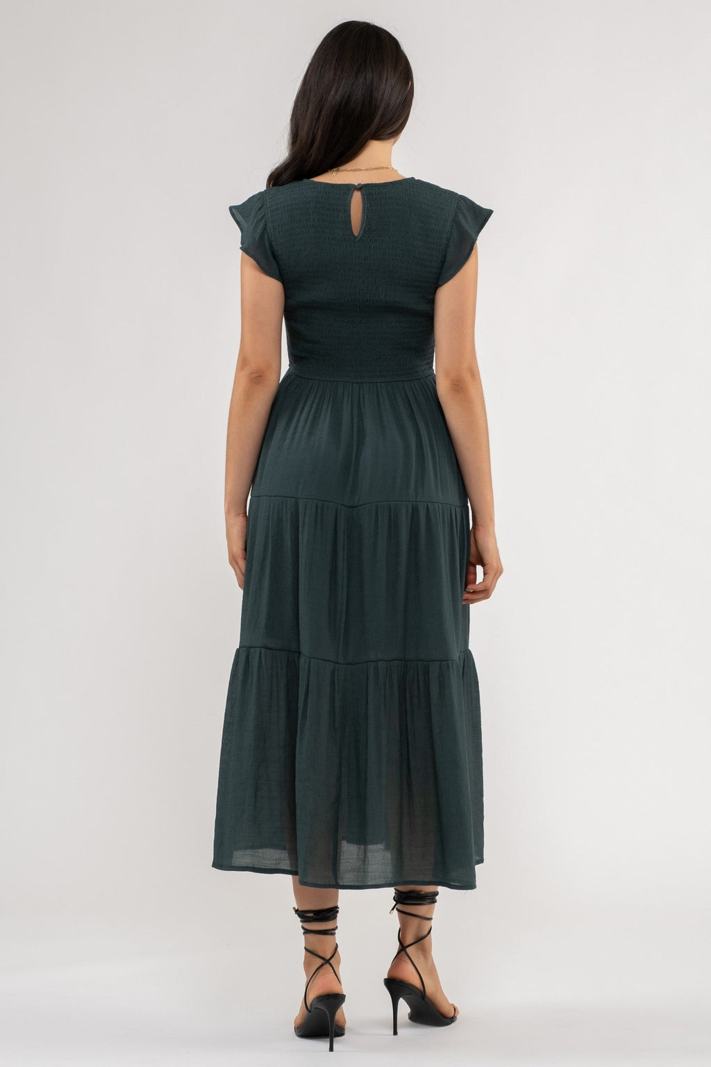 Smocked Tiered Midi Dress