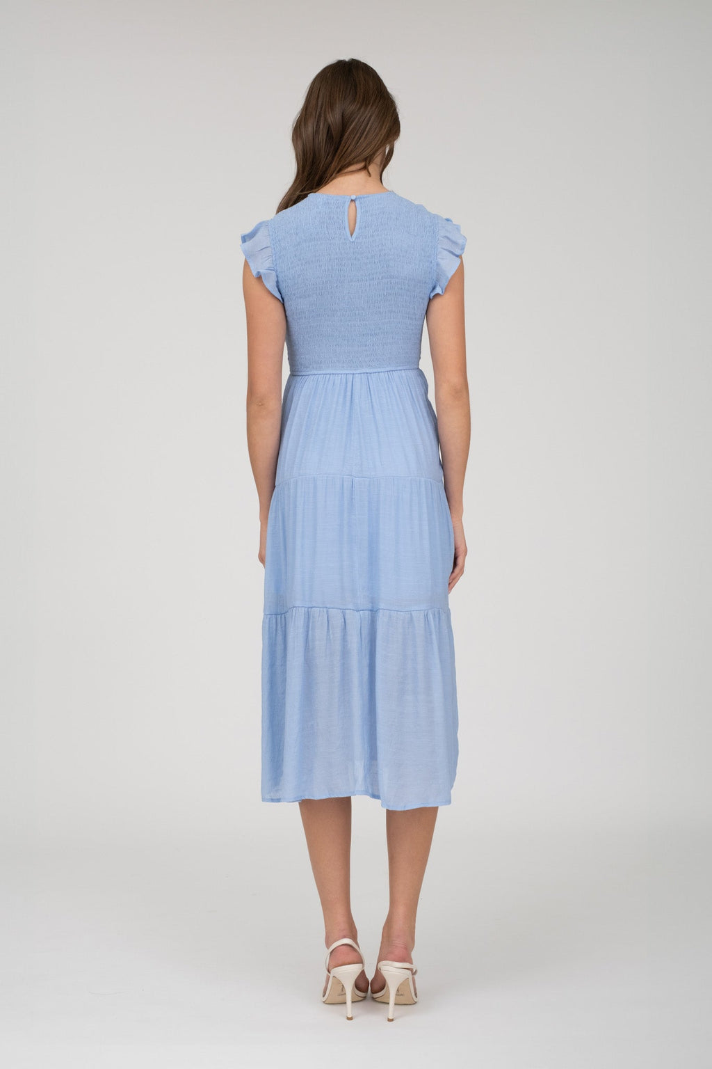 Smocked Tiered Midi Dress