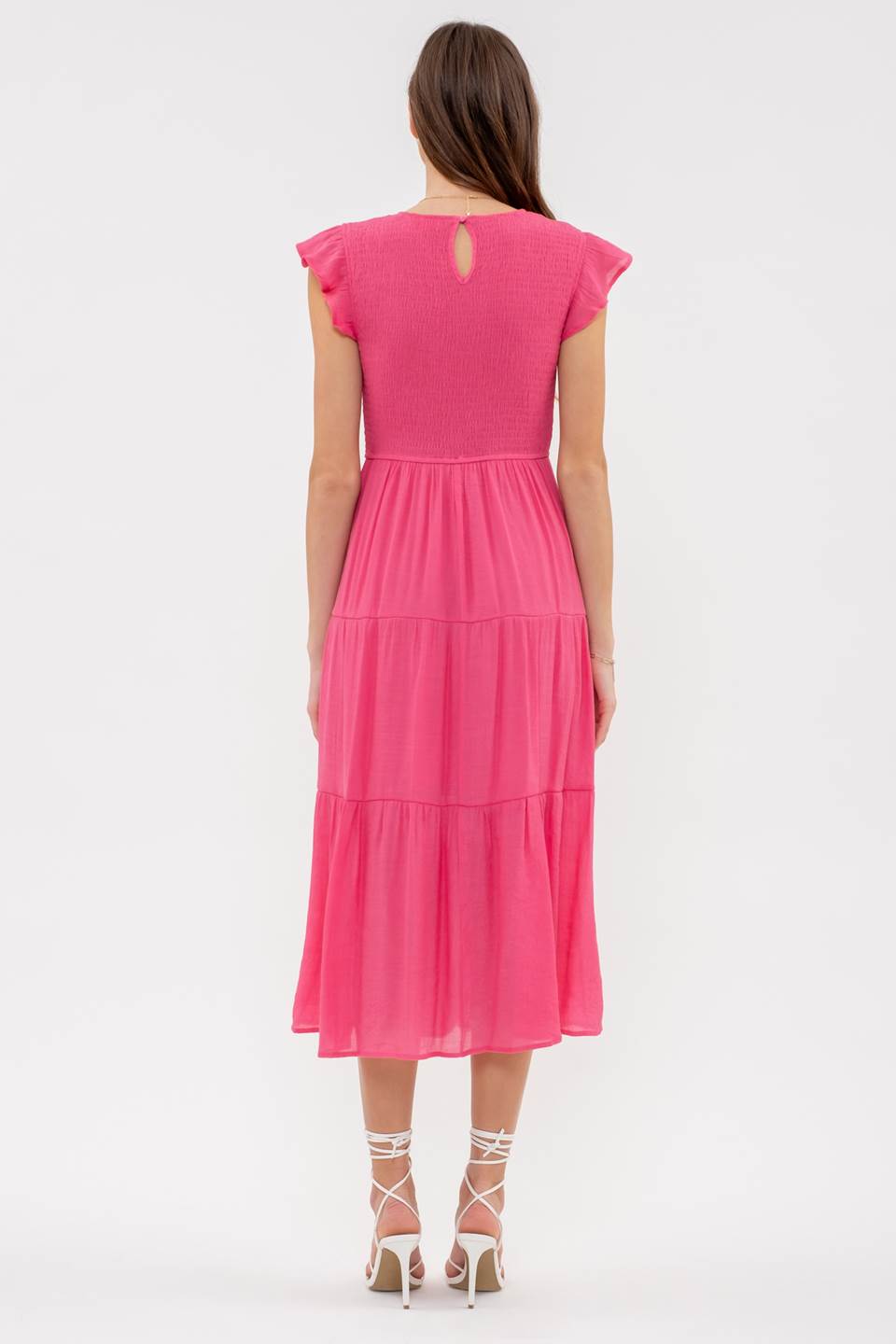 Smocked Tiered Midi Dress