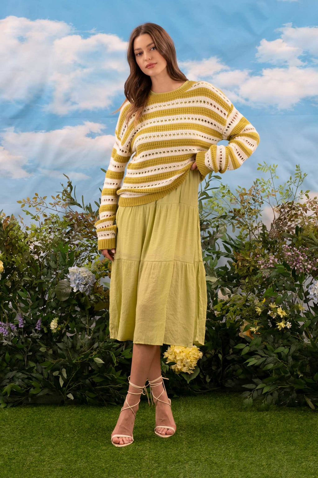 Smocked Tiered Midi Dress