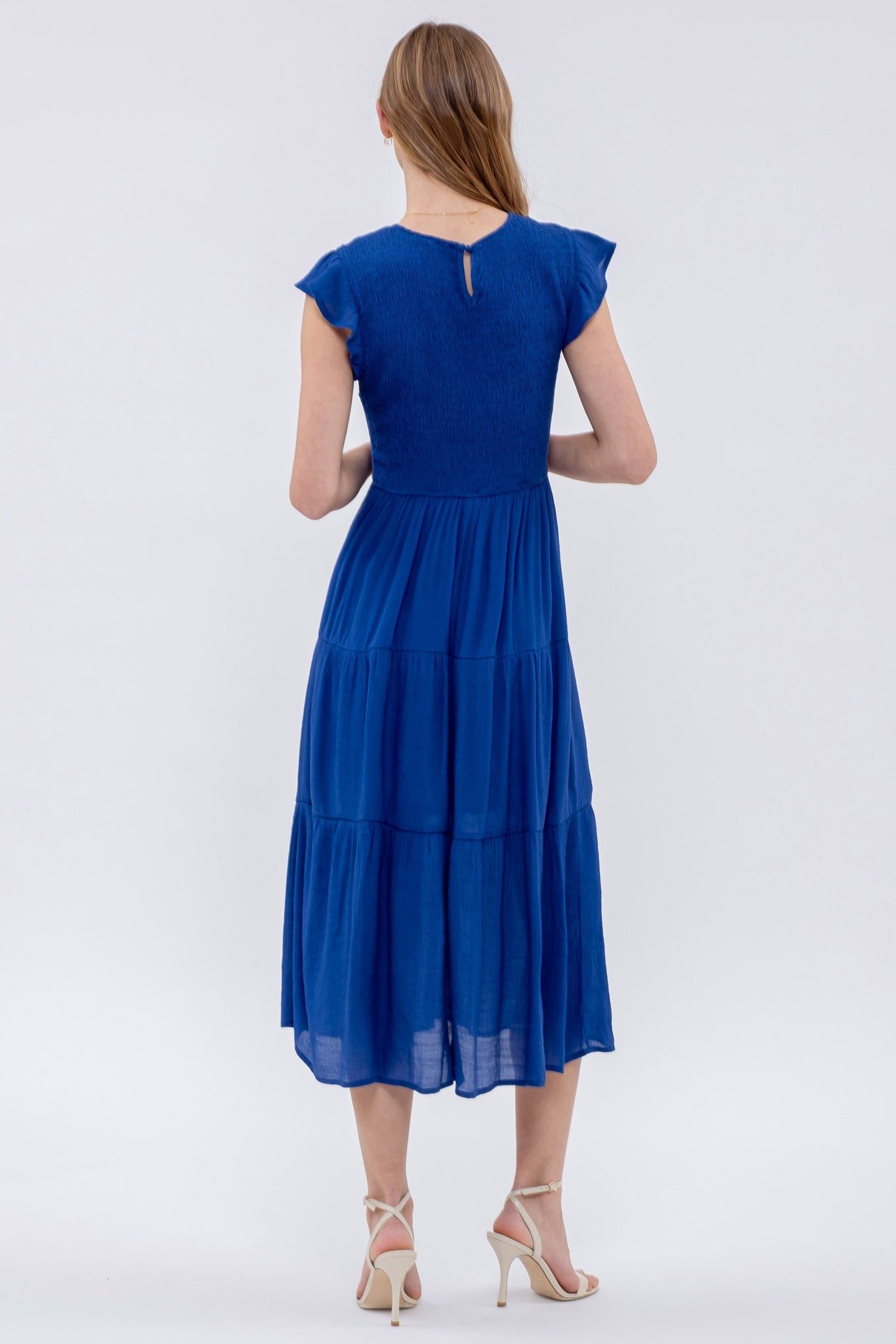 Smocked Tiered Midi Dress