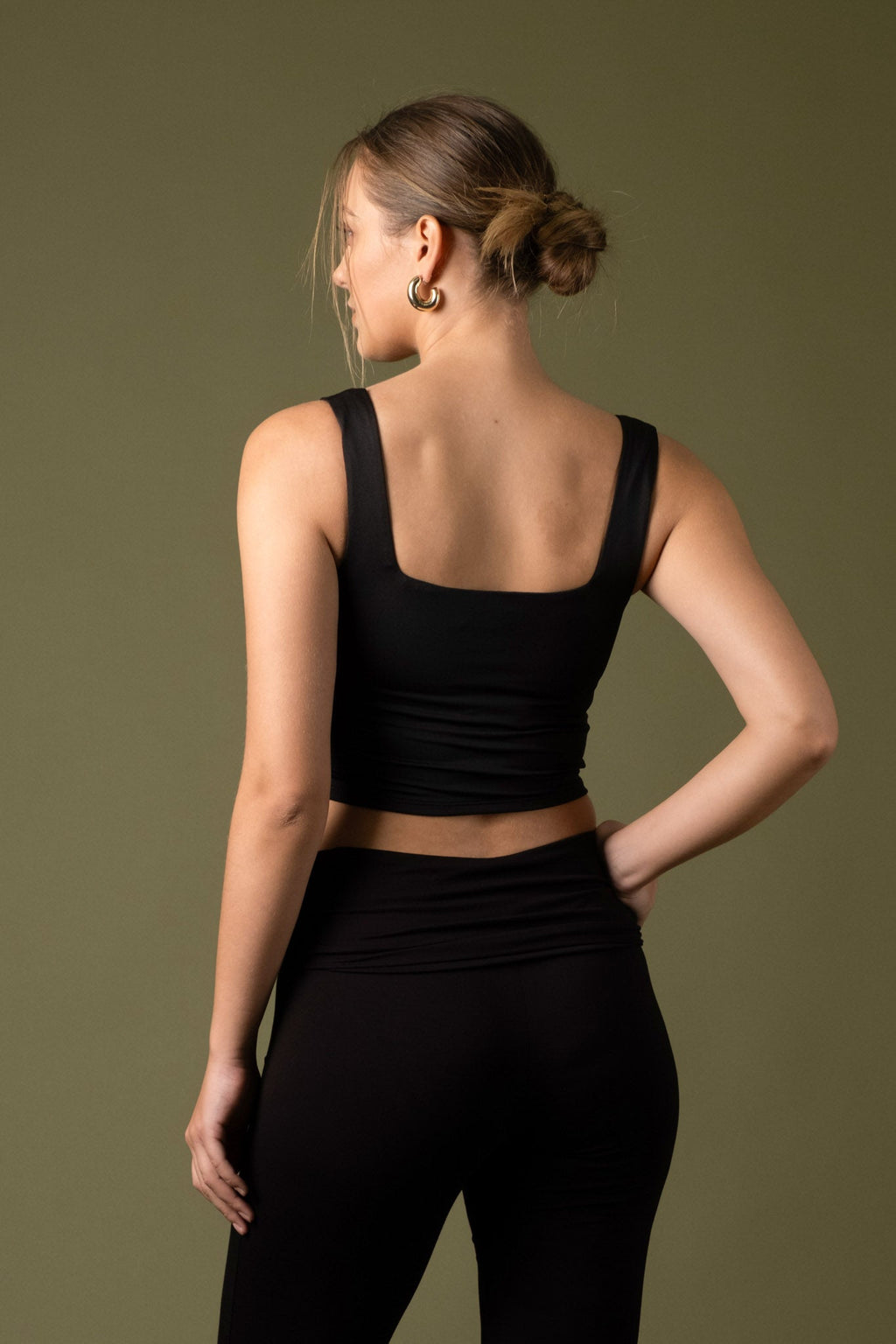 Reversible Cropped Square Neck Tank