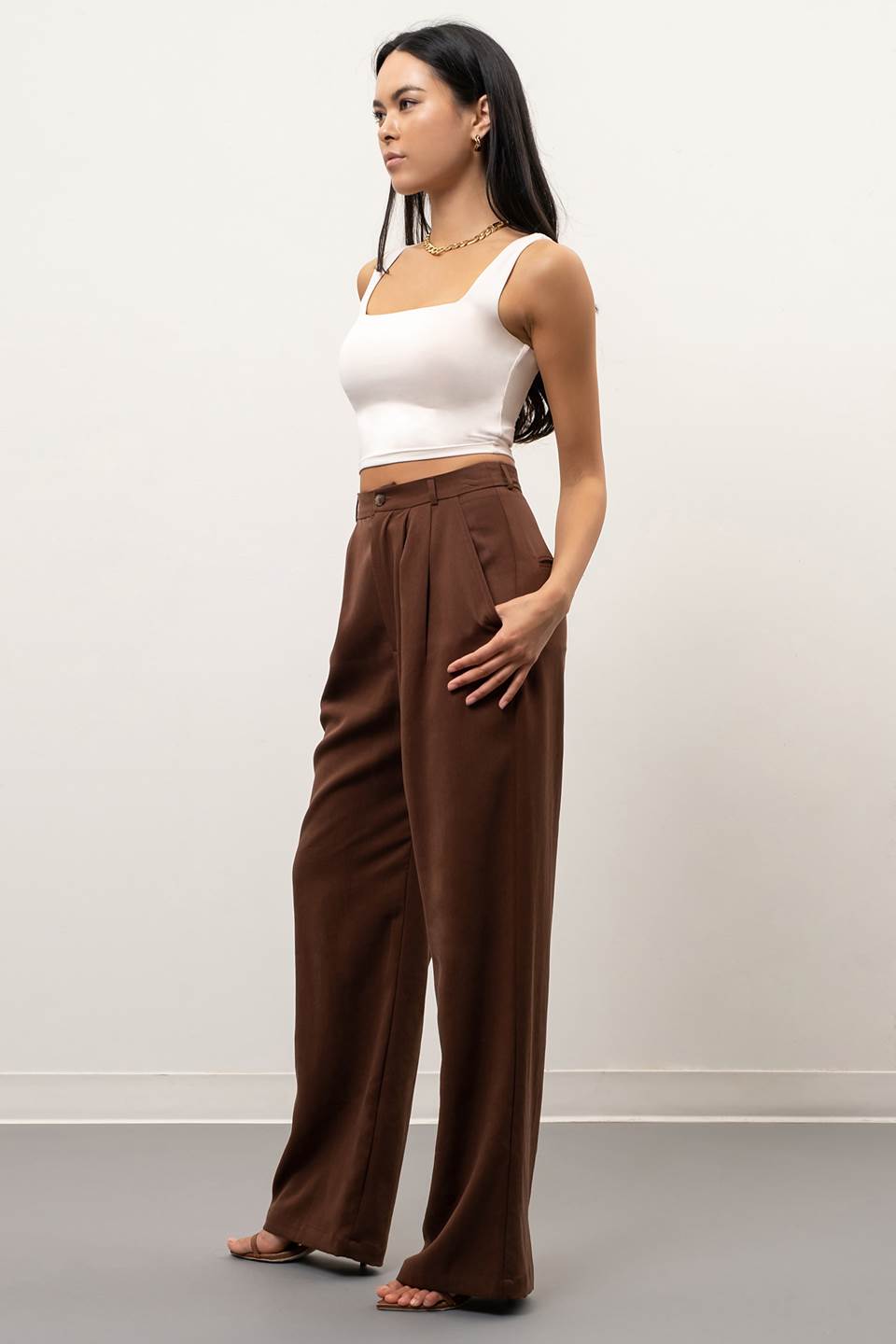 Reversible Cropped Square Neck Tank