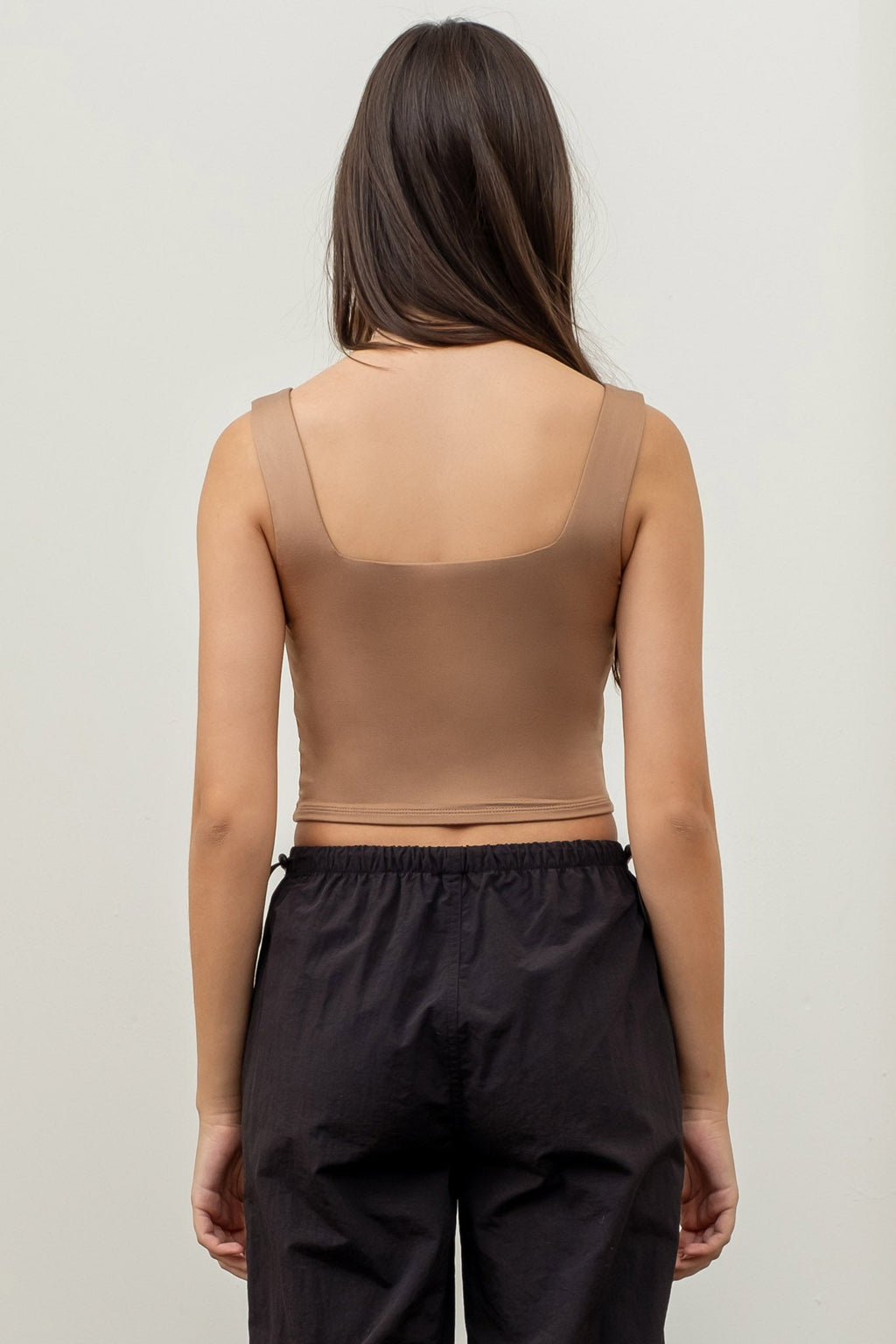 Reversible Cropped Square Neck Tank