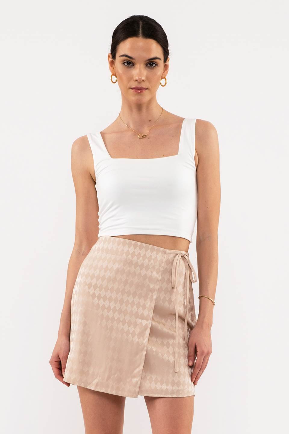 Reversible Cropped Square Neck Tank