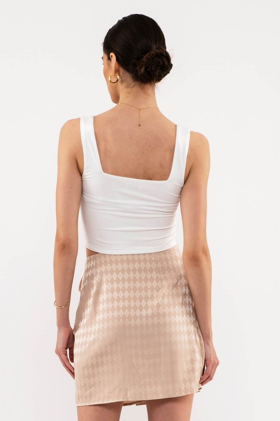 Reversible Cropped Square Neck Tank