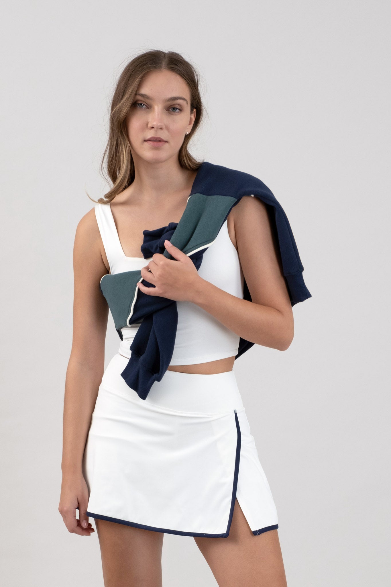 Reversible Cropped Square Neck Tank