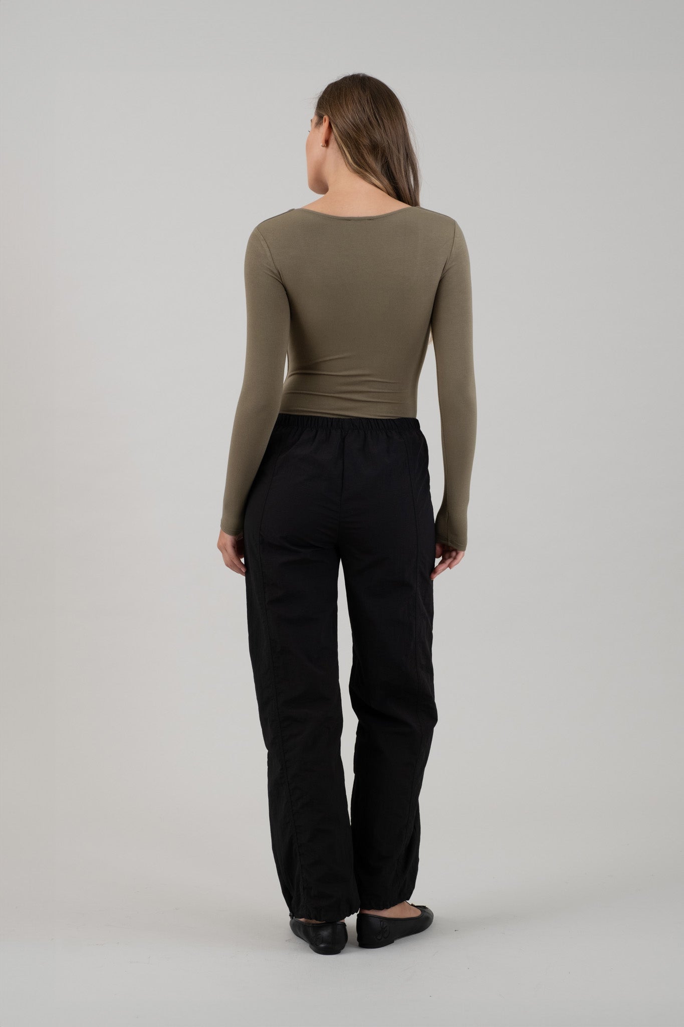 Drawstring Nylon Joggers