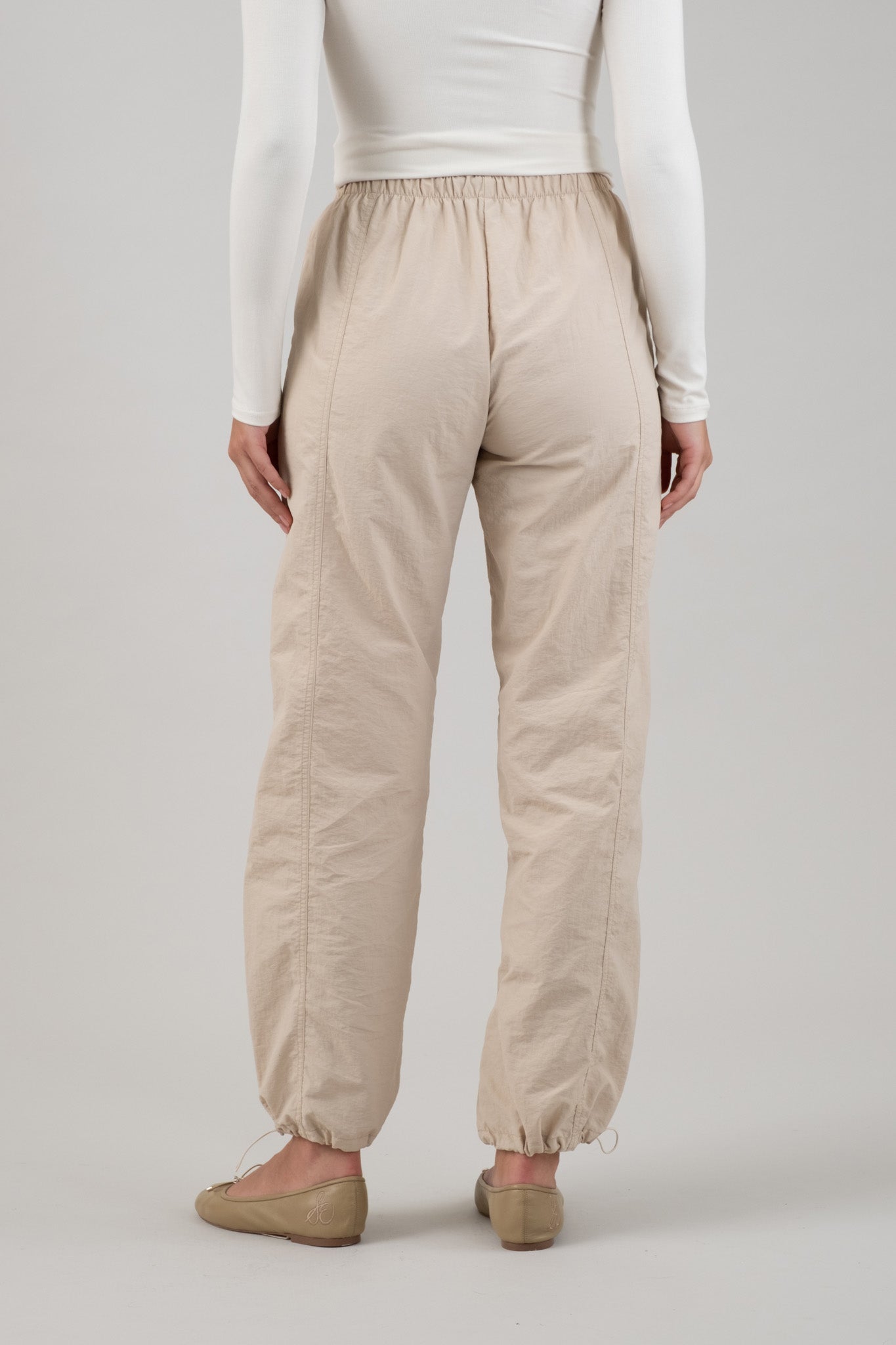 Drawstring Nylon Joggers