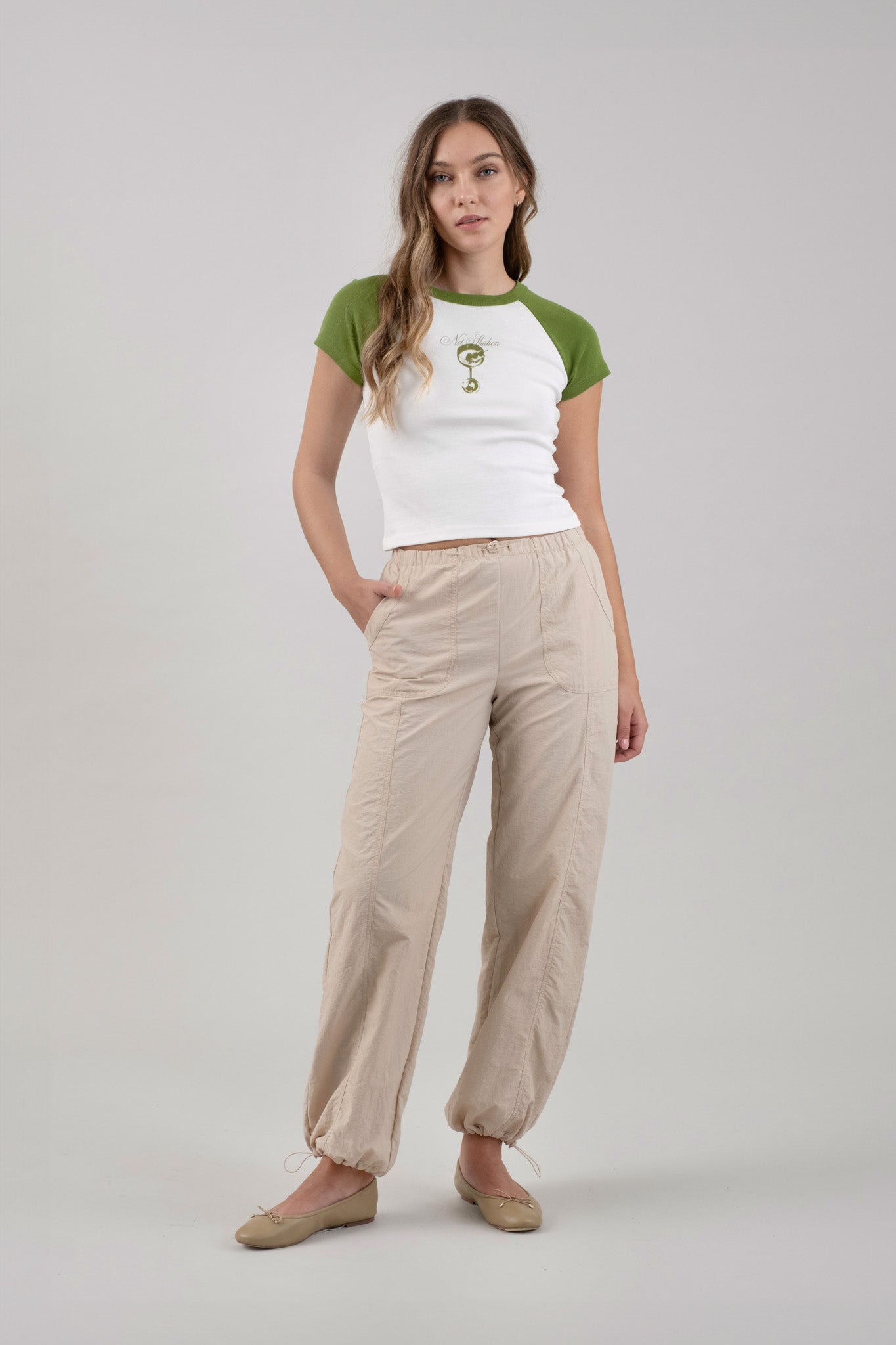 Drawstring Nylon Joggers