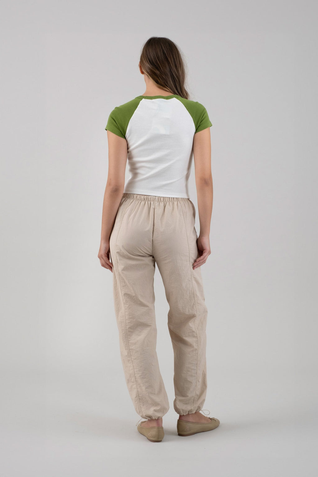 Drawstring Nylon Joggers