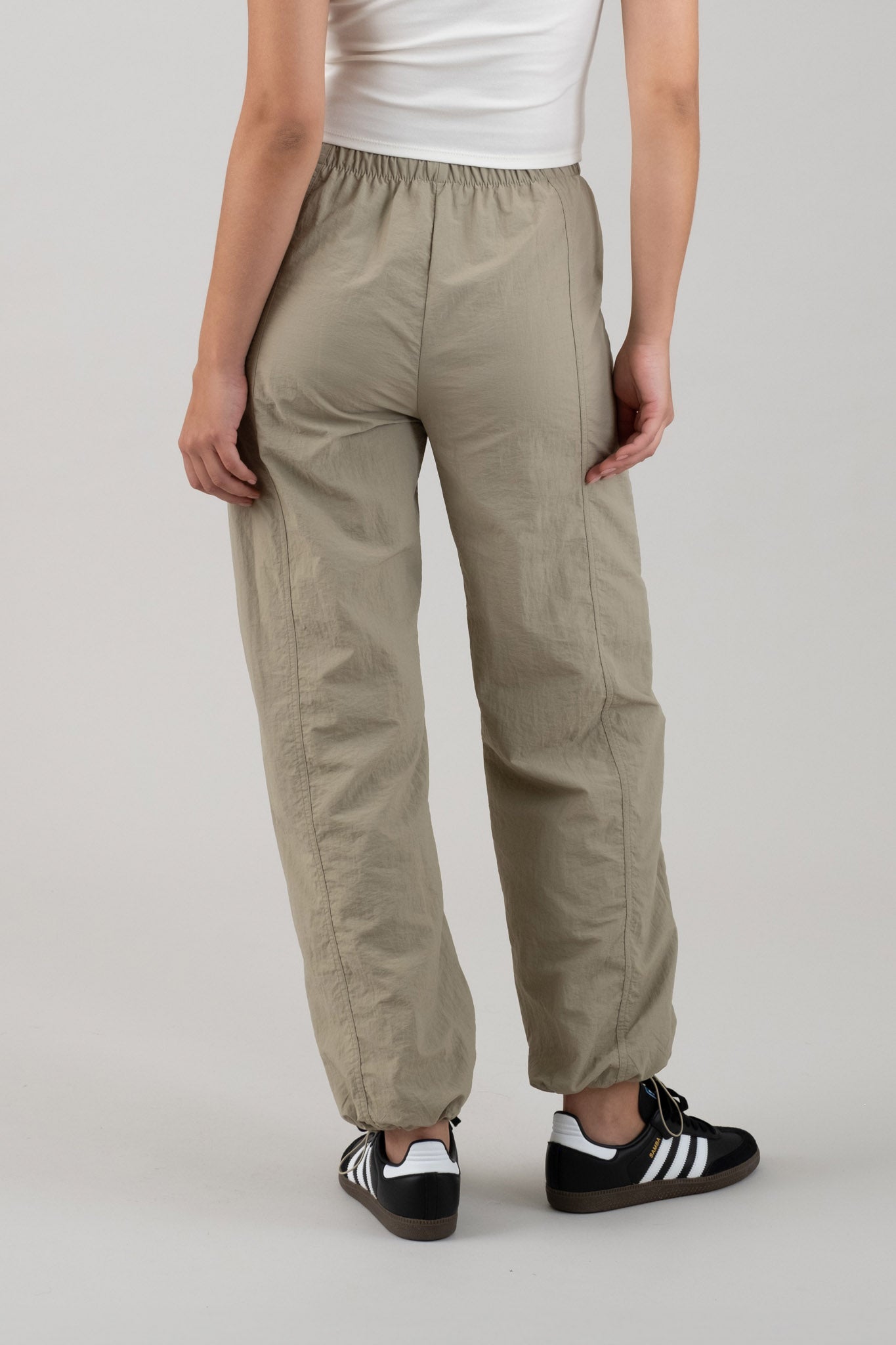 Drawstring Nylon Joggers