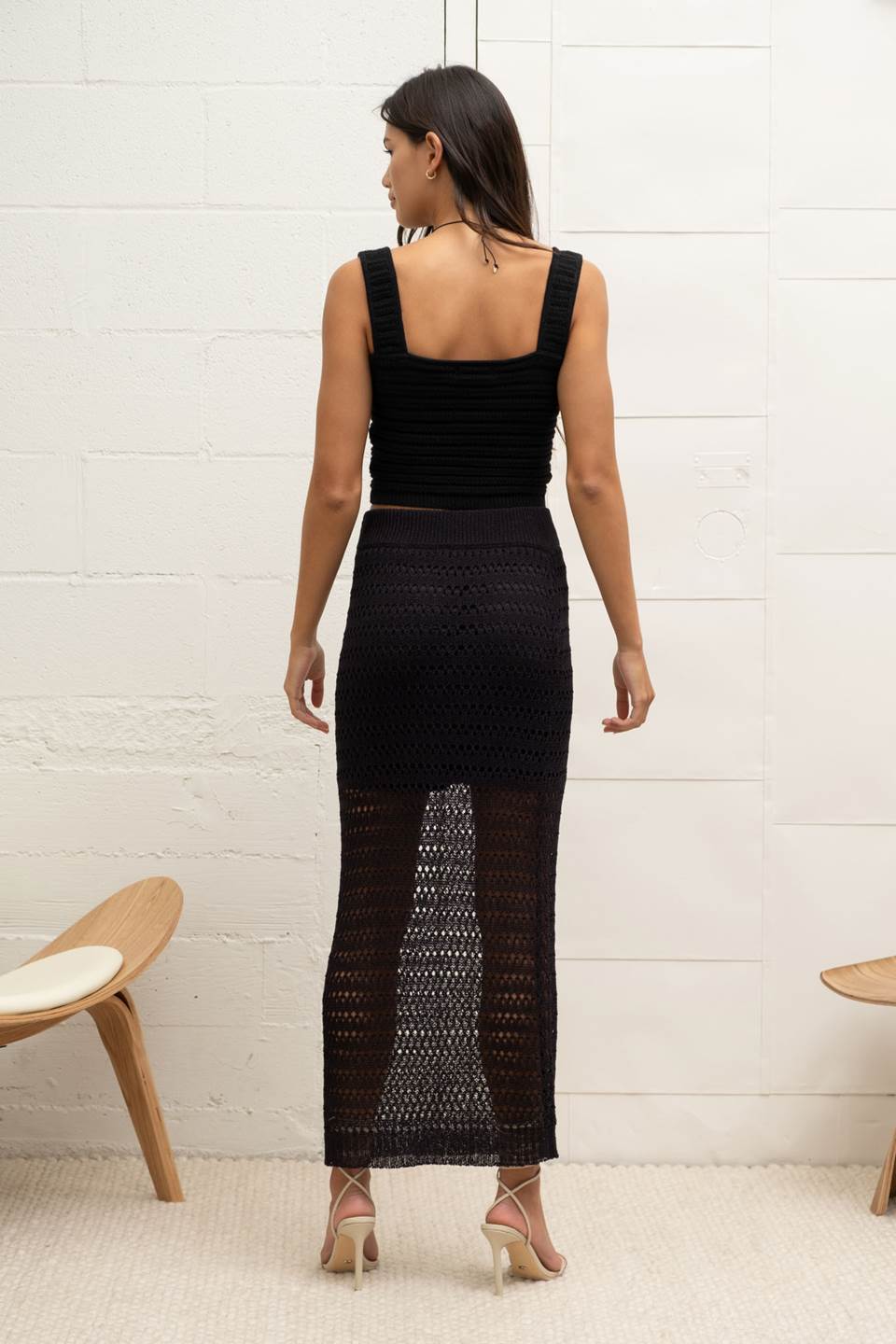 Crochet Knit Crop Tank Top