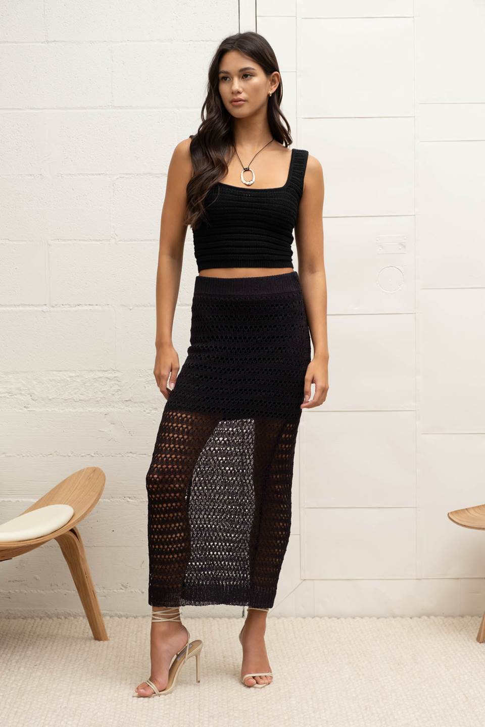 Crochet Knit Crop Tank Top