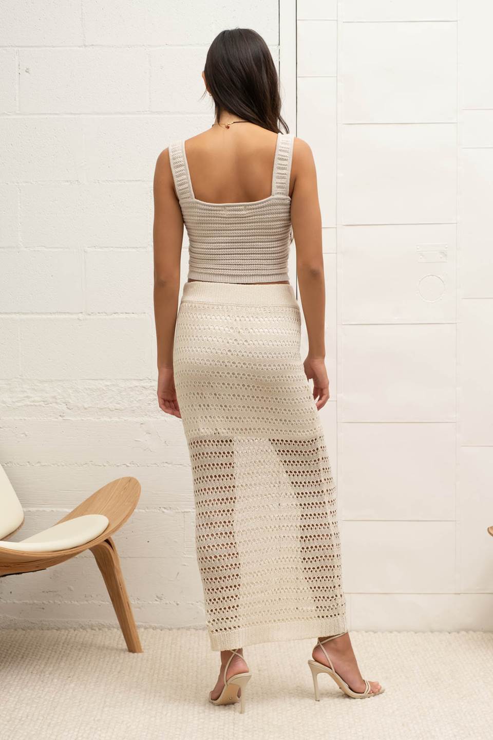 Crochet Knit Crop Tank Top