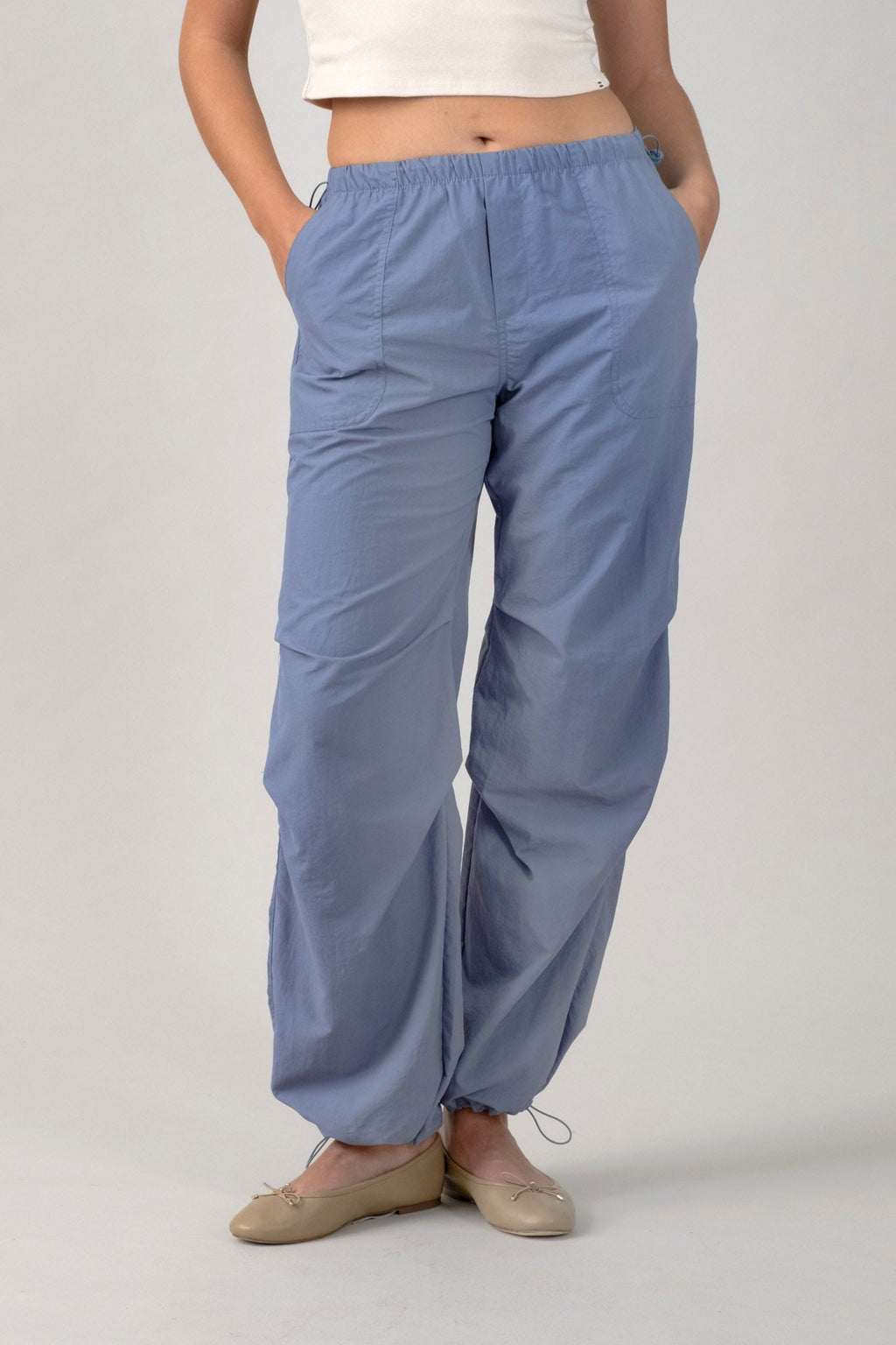 Drawstring Parachute Pants