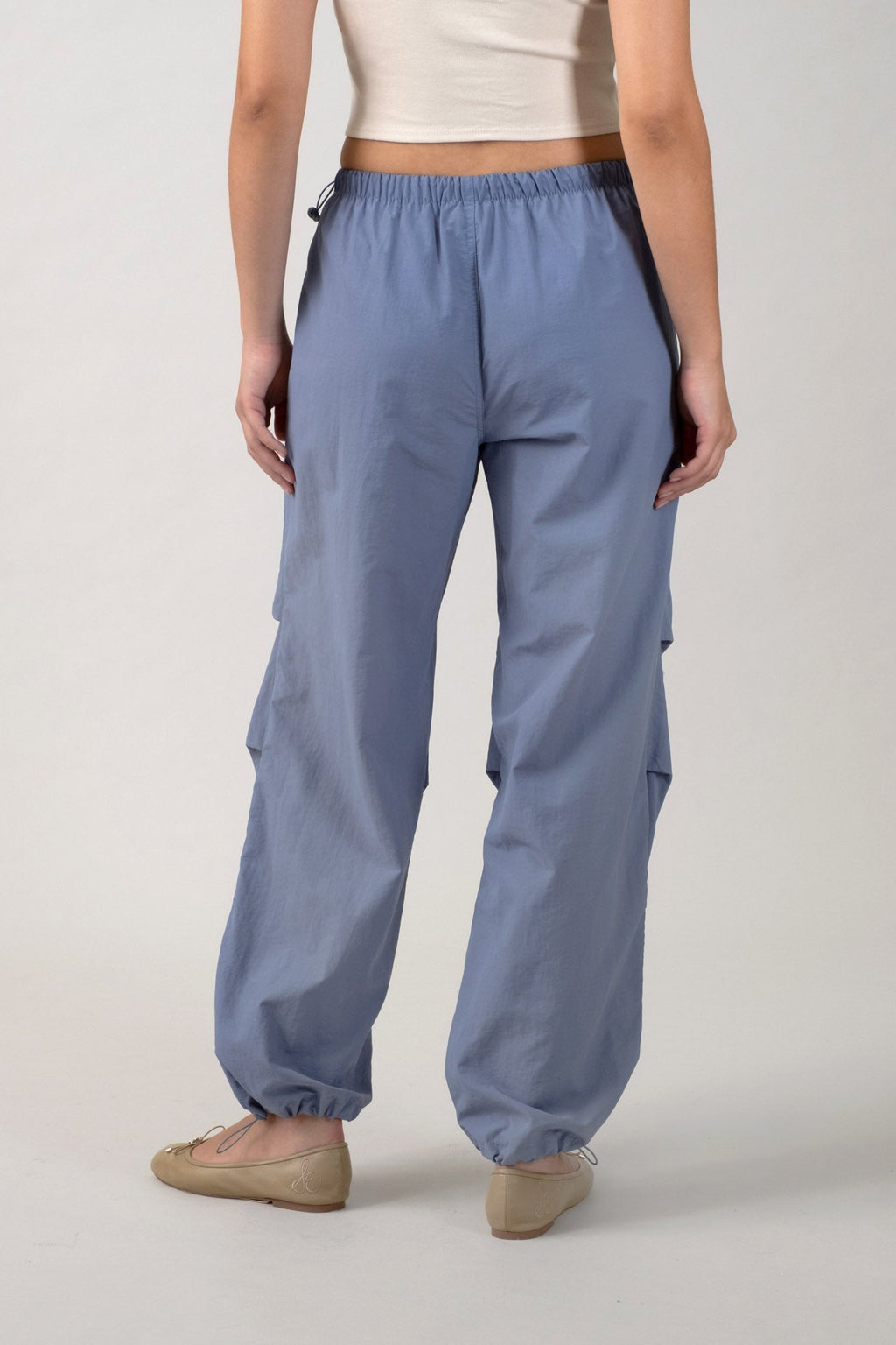 Drawstring Parachute Pants