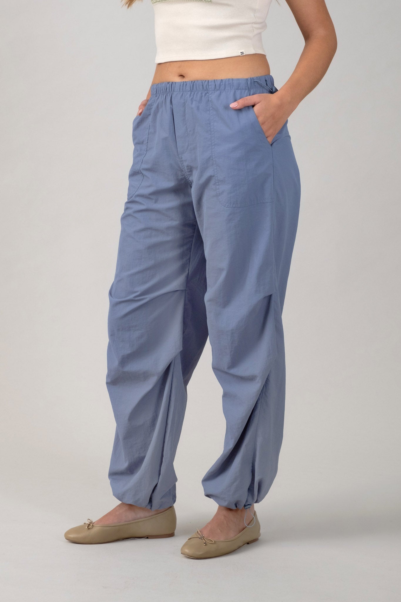 Drawstring Parachute Pants