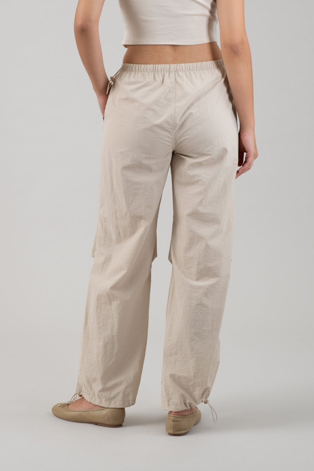 Drawstring Parachute Pants