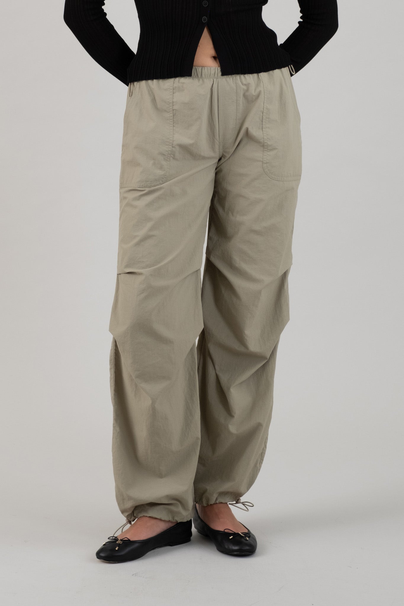Drawstring Parachute Pants